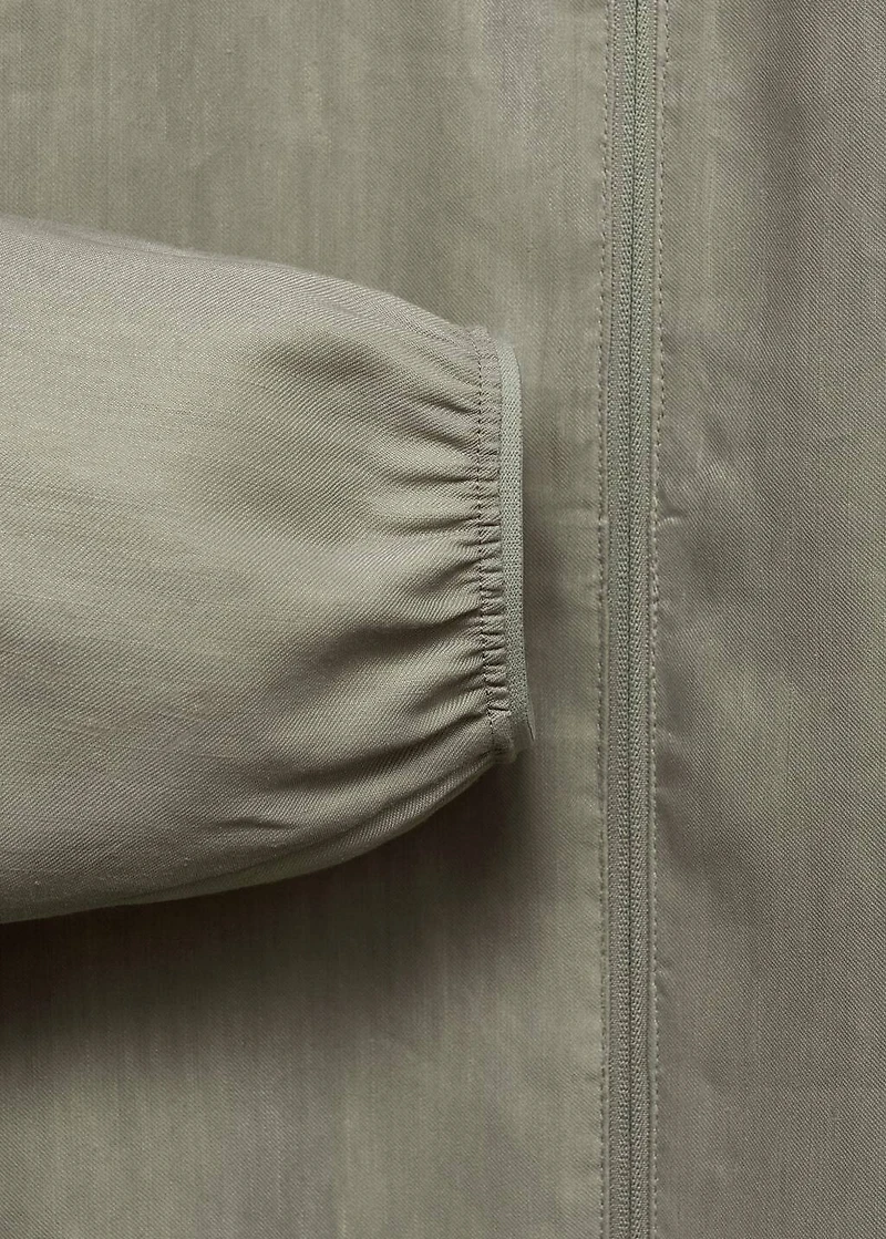 Zipper linen jacket