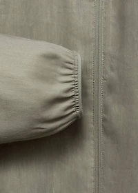 Zipper linen jacket
