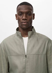 Zipper linen jacket