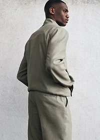 Zipper linen jacket