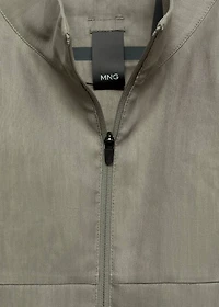 Zipper linen jacket