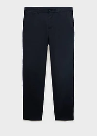 Slim-fit 100% linen pants