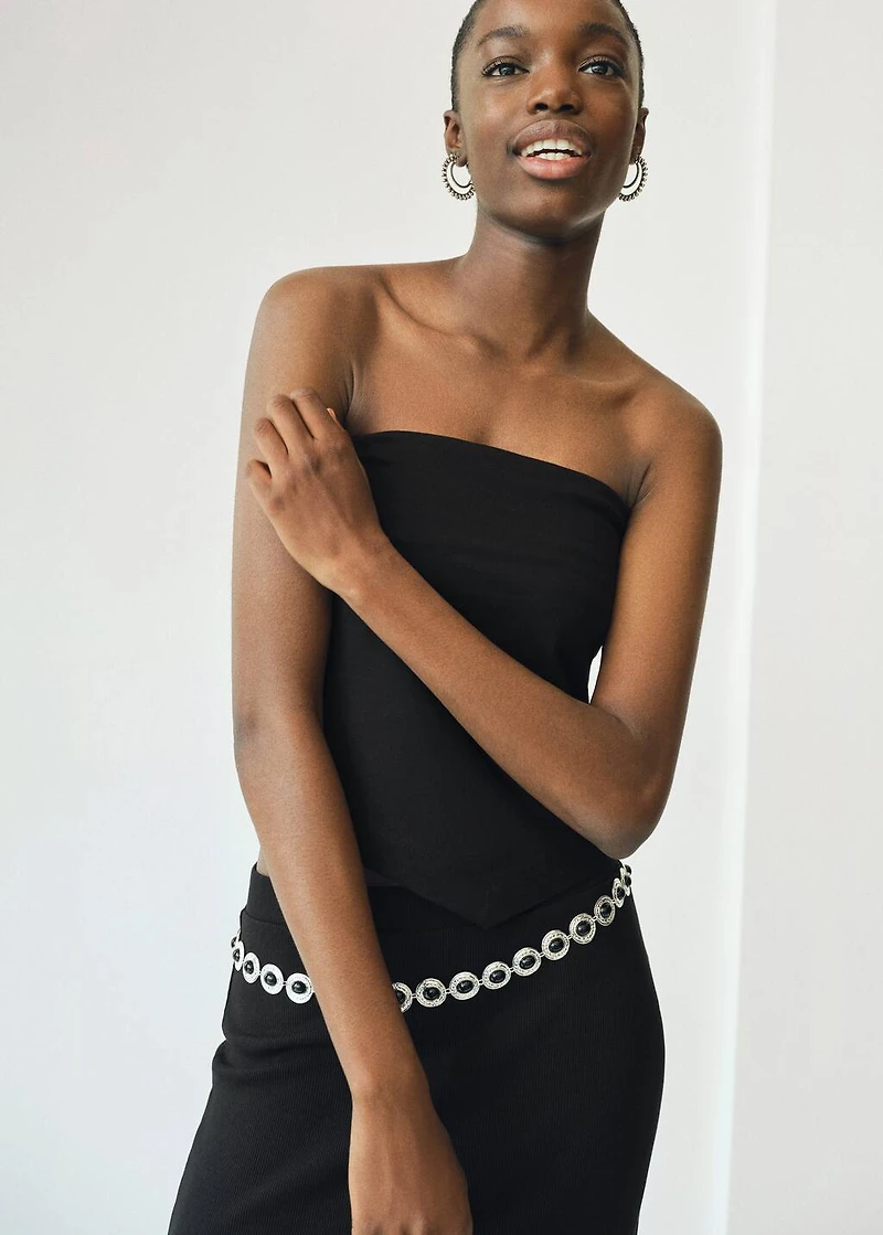 V-neck bandana top