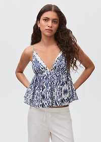 Sequin-print top