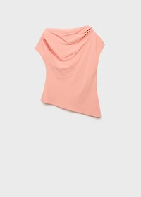 Draped asymmetrical blouse