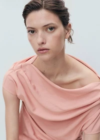 Draped asymmetrical blouse