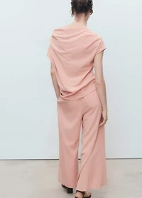 Draped asymmetrical blouse