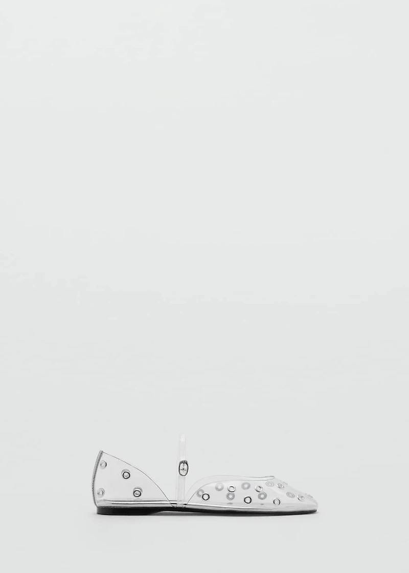 Vinyl shoes with eyelets