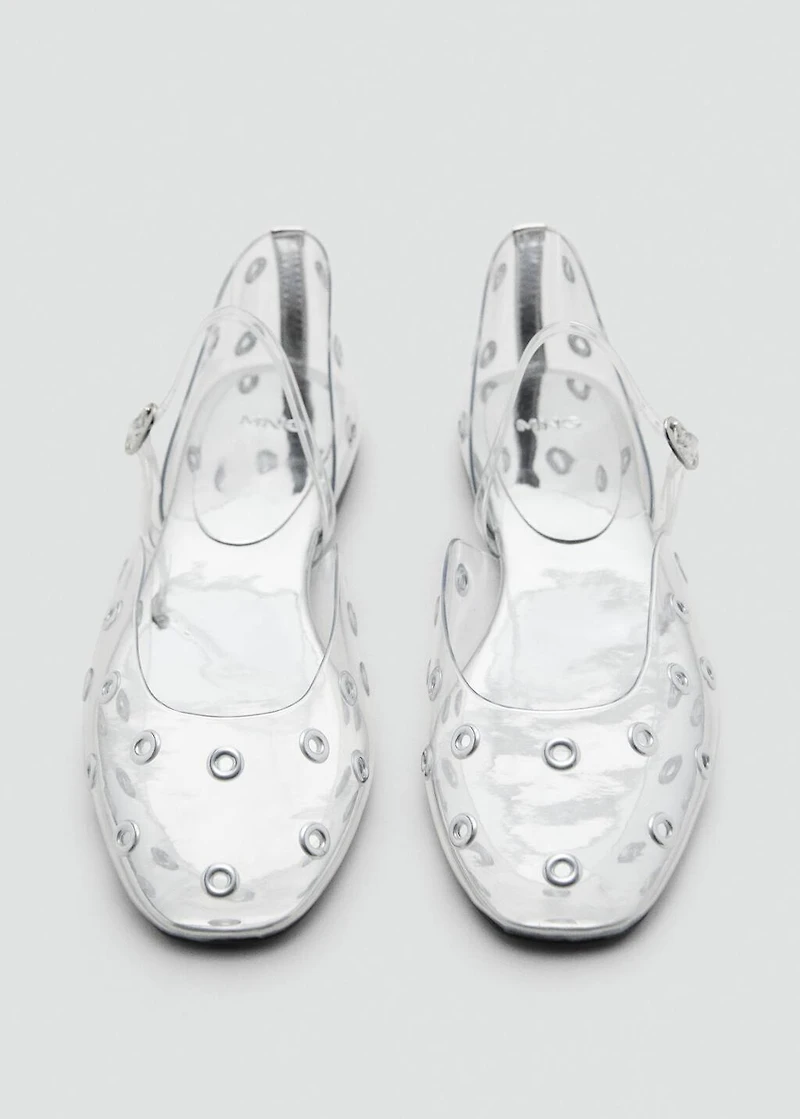 Vinyl shoes with eyelets