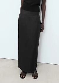 Linen pencil skirt