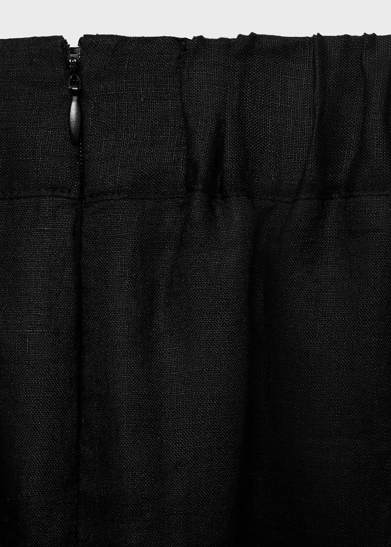 Linen pencil skirt