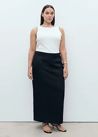 Linen pencil skirt
