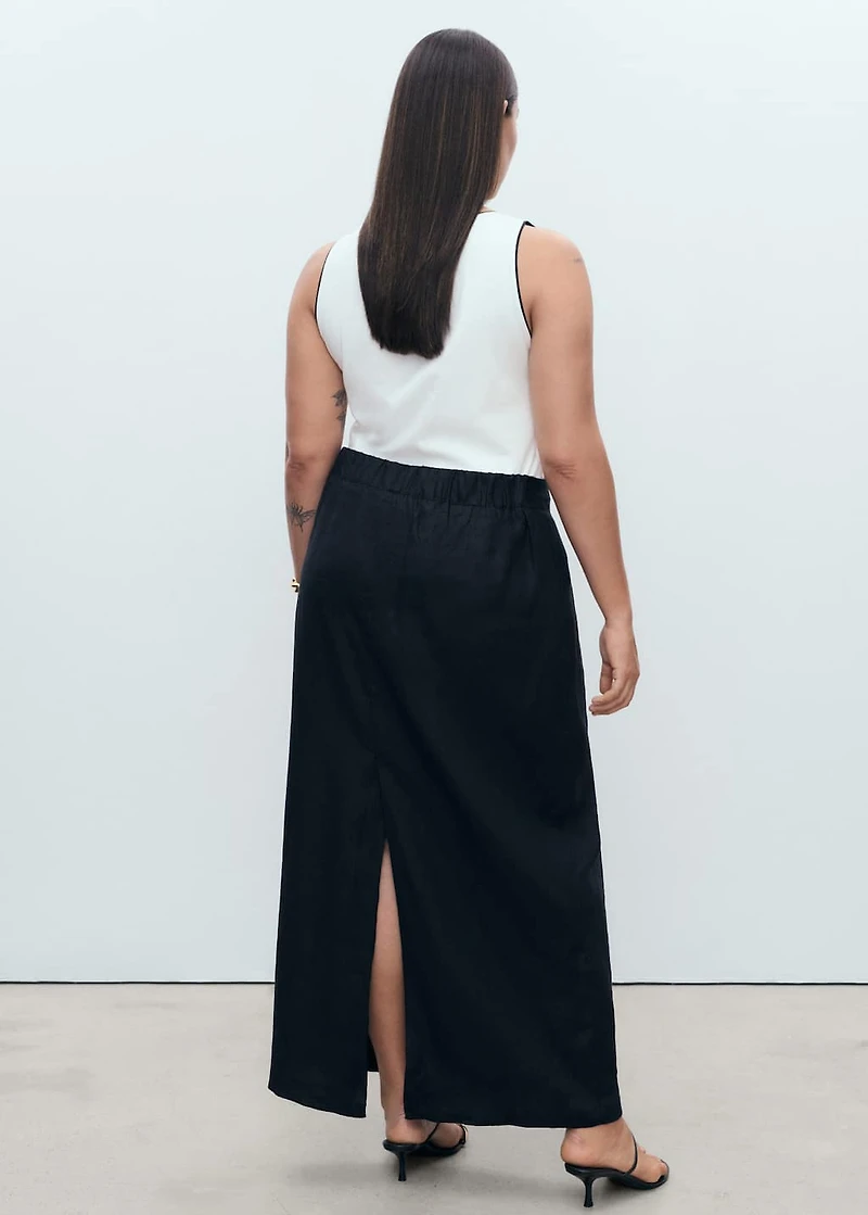 Linen pencil skirt