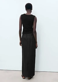 Linen pencil skirt