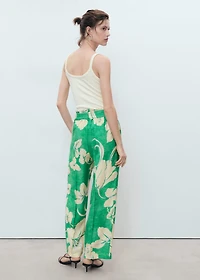 Printed pants with belt