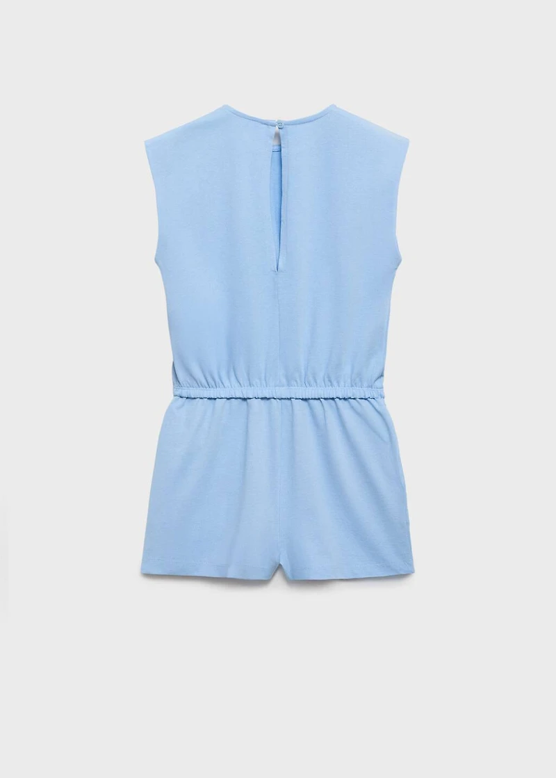 Short distressed jumpsuit