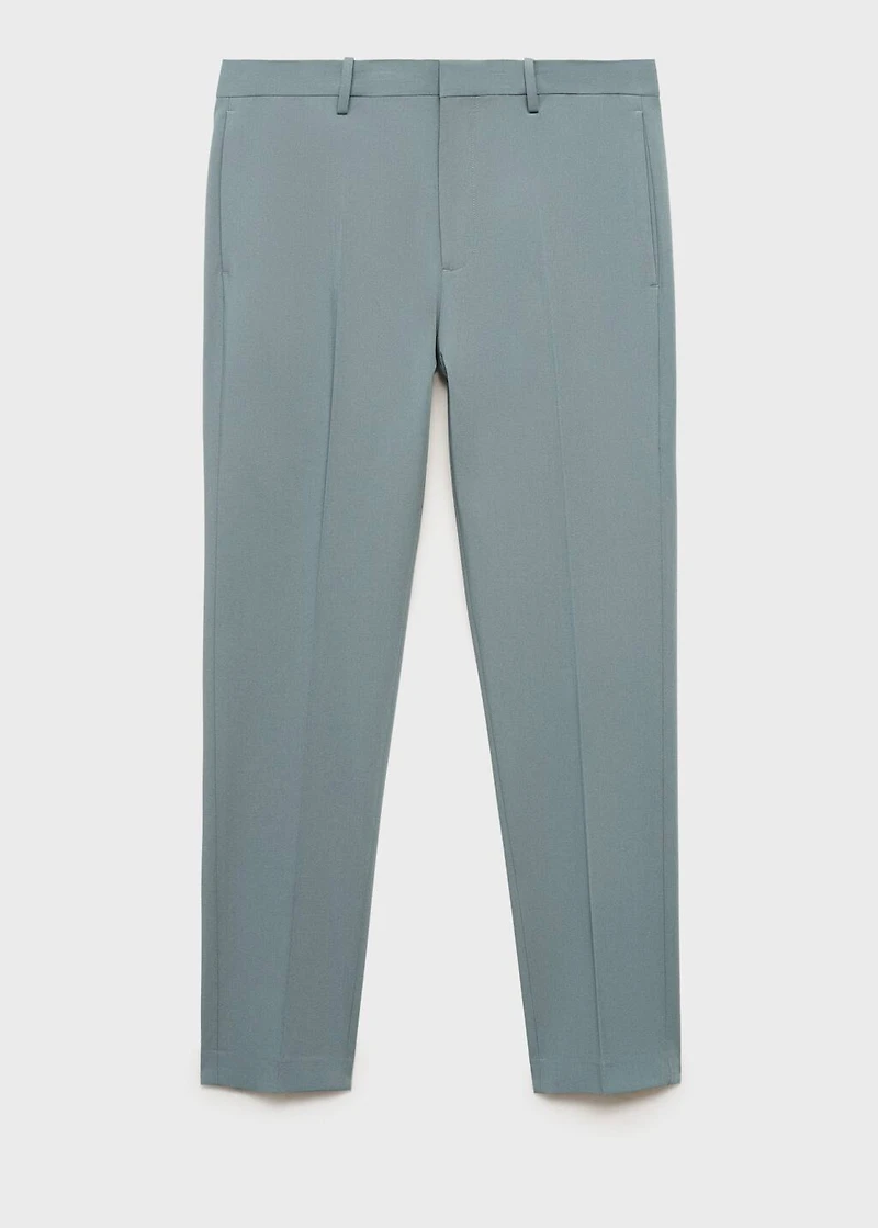 Stretch fabric super slim-fit suit trousers