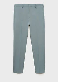 Stretch fabric super slim-fit suit trousers