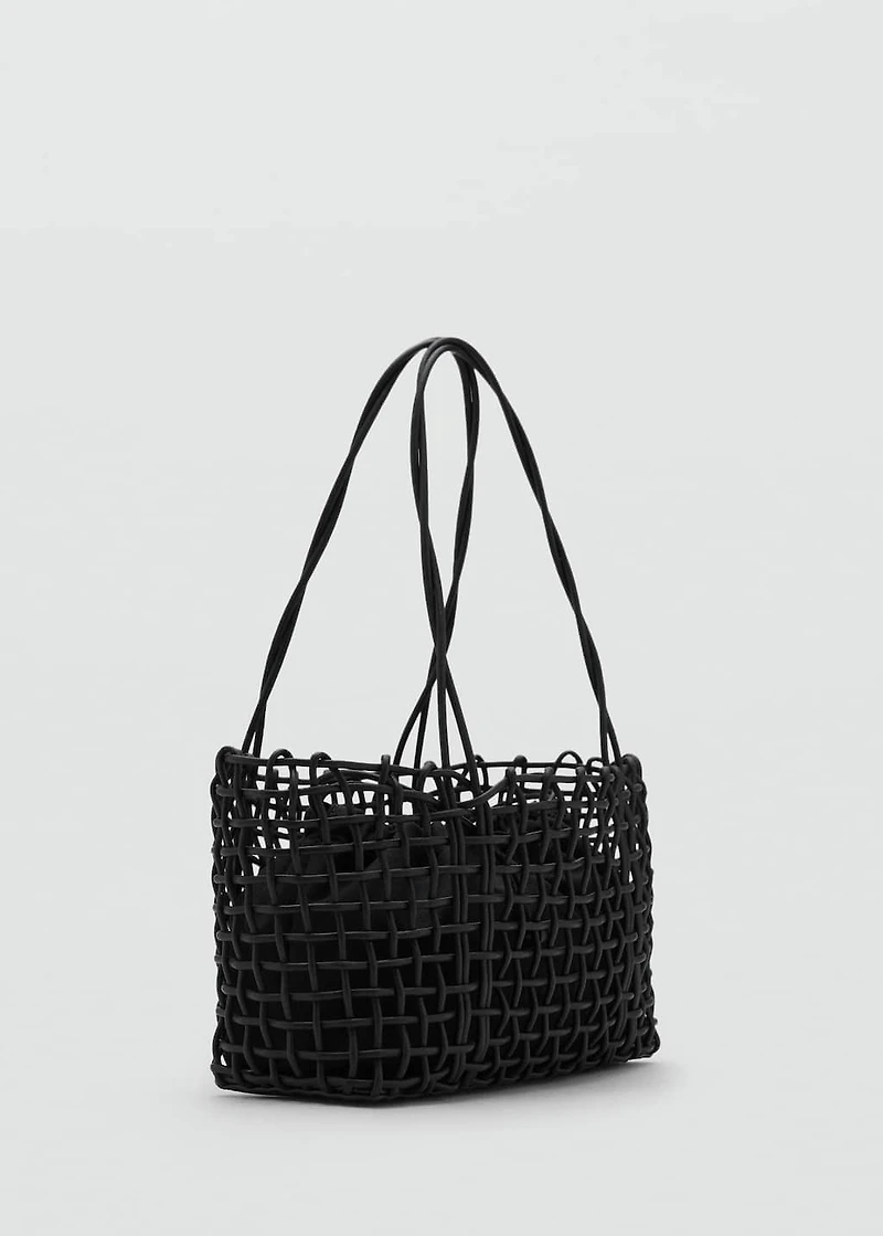 Medium braided shoulder bag