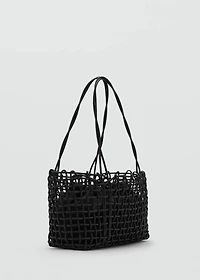 Medium braided shoulder bag
