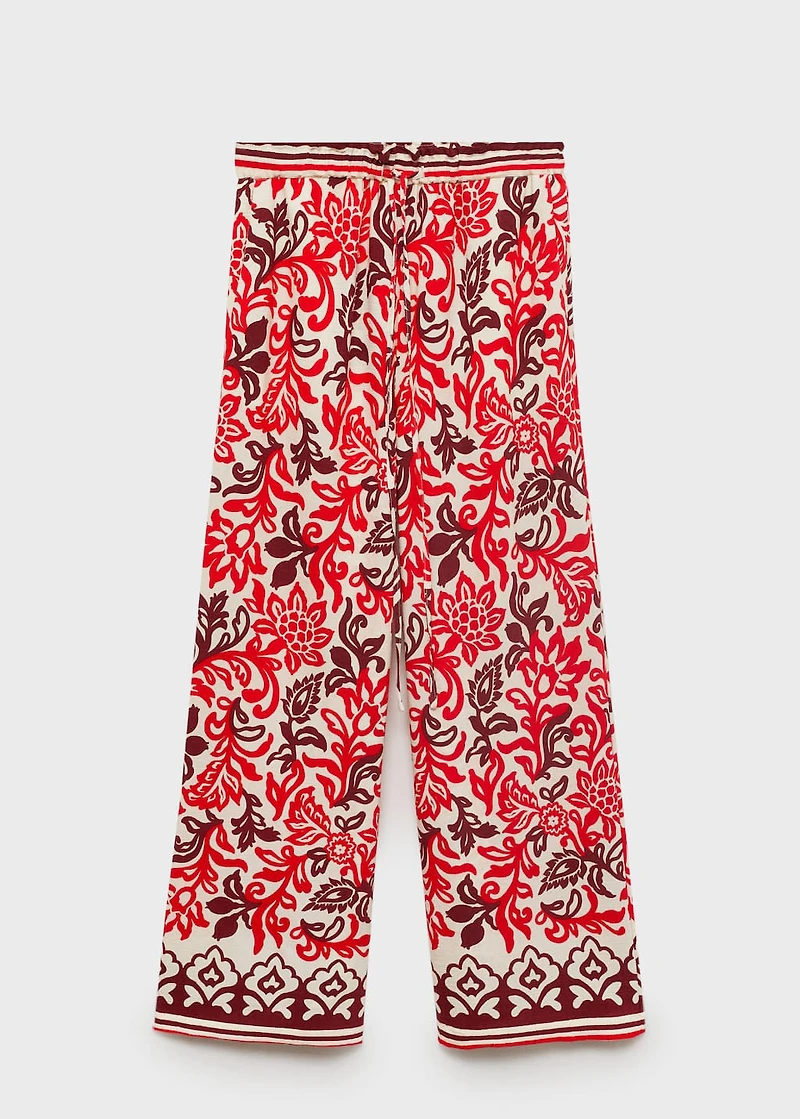 Flowy printed trousers