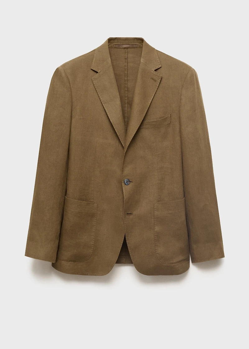 Salerno suit blazer 100% linen slim fit
