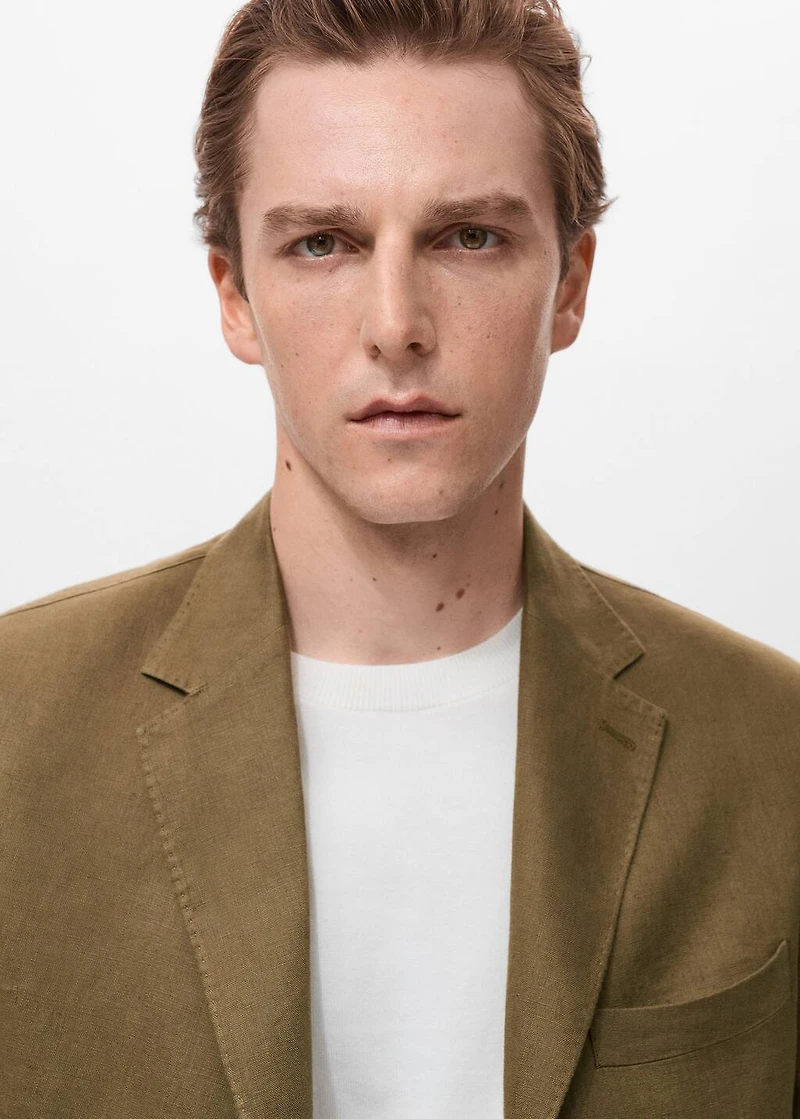 Salerno suit blazer 100% linen slim fit