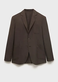 Slim fit linen suit blazer