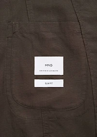 Slim fit linen suit blazer