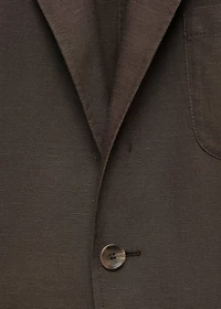 Slim fit linen suit blazer