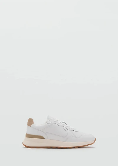 Leather mixed sneakers