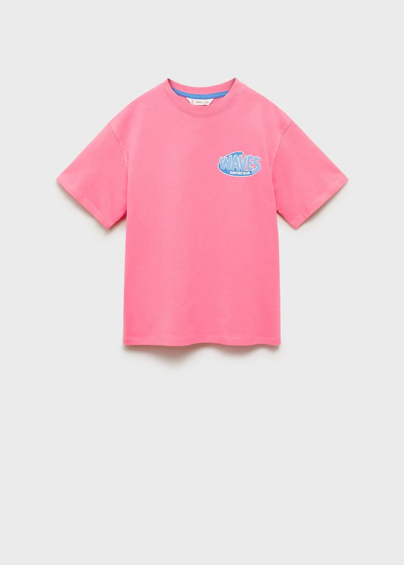 Printed cotton-blend T-shirt