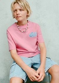 Printed cotton-blend T-shirt