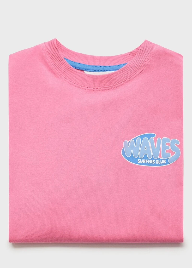 Printed cotton-blend T-shirt