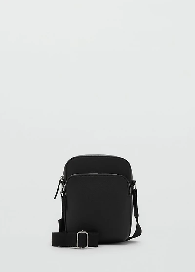 Patent leather-effect shoulder bag