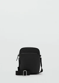 Patent leather-effect shoulder bag