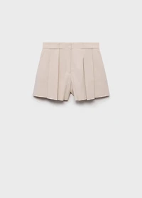 Pleated suit shorts