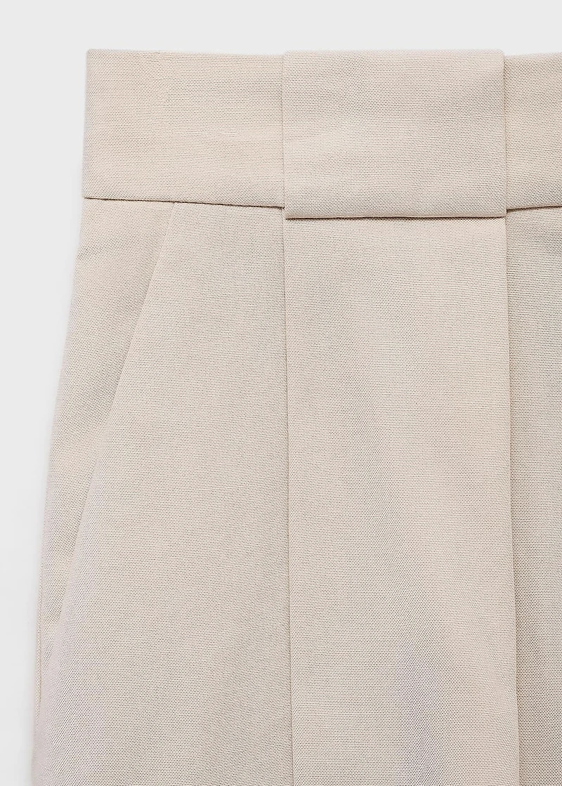 Pleated suit shorts