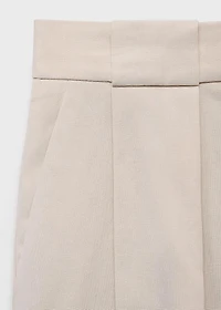 Pleated suit shorts