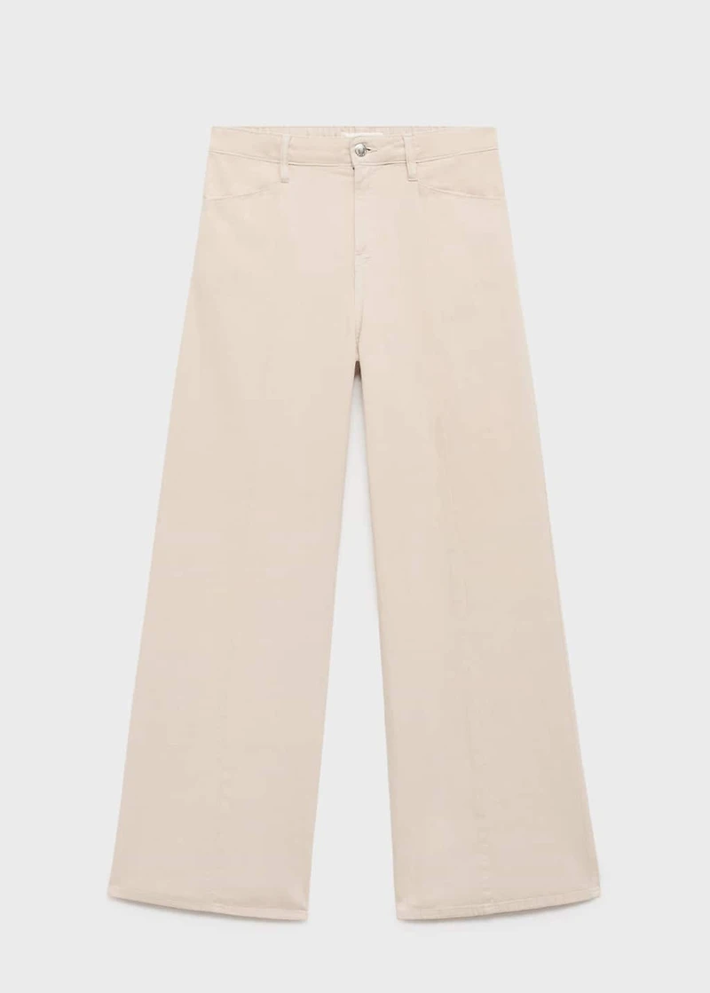 Straight-fit mid-rise denim pants