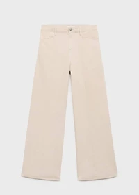 Straight-fit mid-rise denim pants