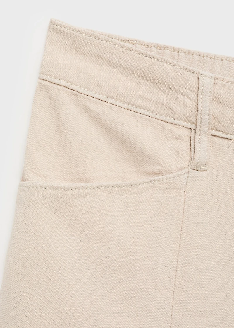 Straight-fit mid-rise denim pants