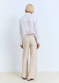 Straight-fit mid-rise denim pants