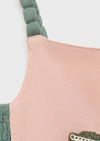 Long jumpsuit with embroidered details
