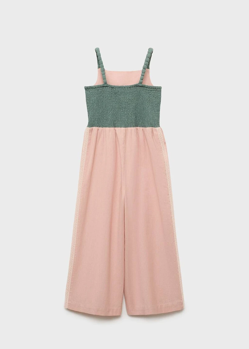 Long jumpsuit with embroidered details