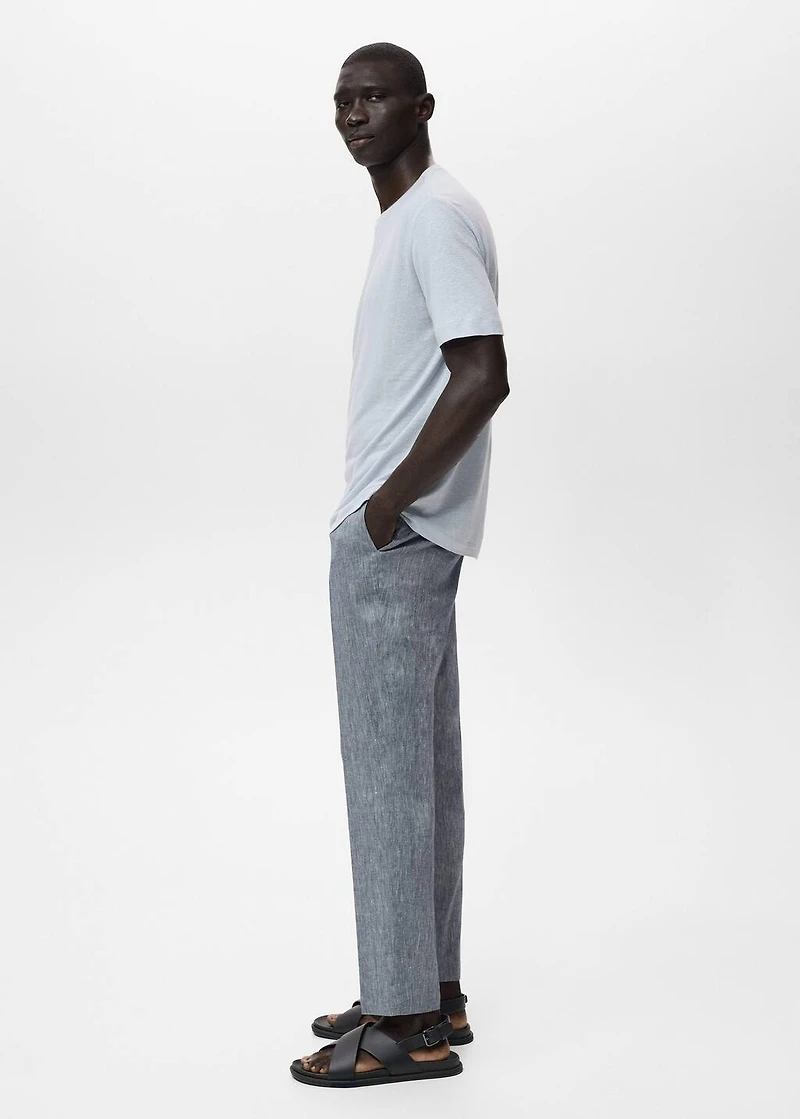 Linen slim-fit t-shirt