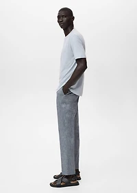 Linen slim-fit t-shirt