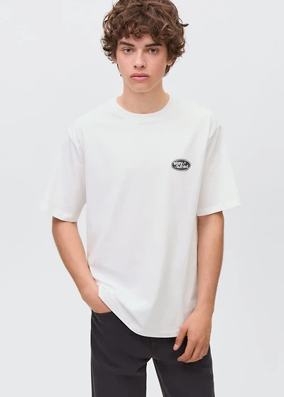 Embroidered printed T-shirt