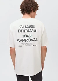 Embroidered printed T-shirt