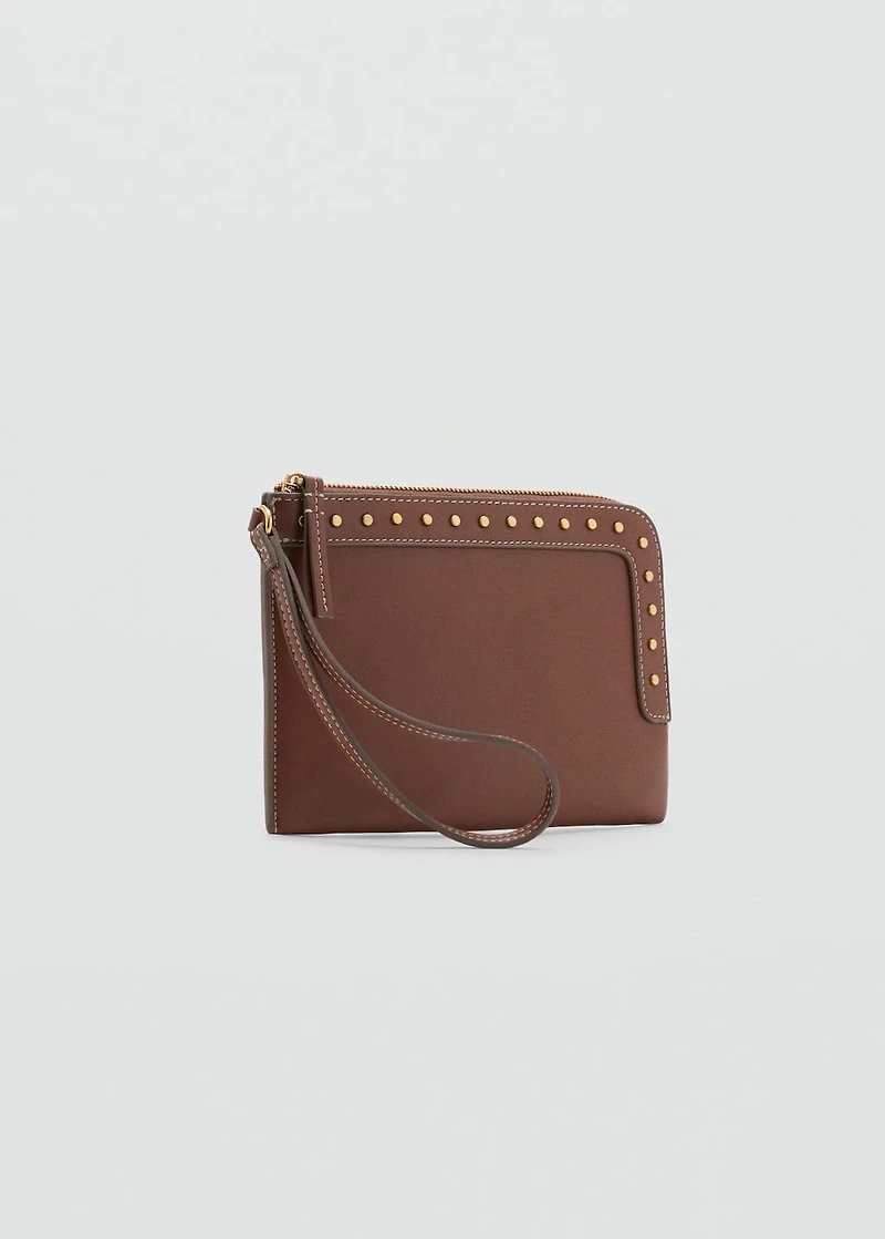 Studded leather-effect case
